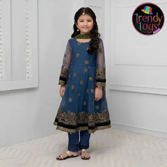 Girl's Party Wear/3 Pcs Net Dress