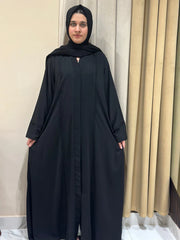 Black Formal Plated Abaya-101