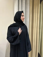 Black Formal Plated Abaya-101