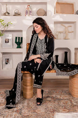 Monochrome 3Pc Winter Dress