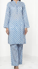 Blue Printed Lawn Coord Set