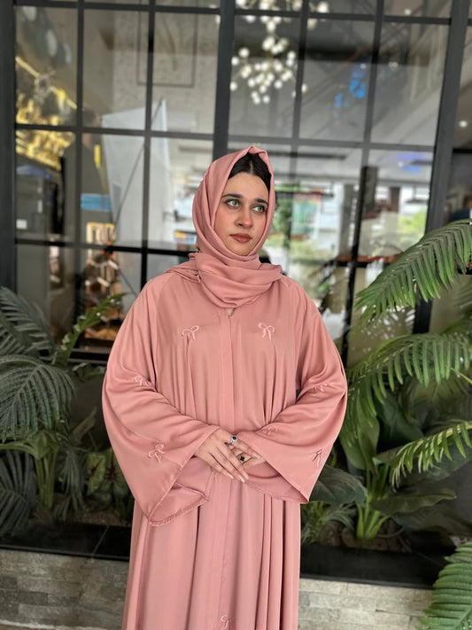 Blush Bow Elegance Abaya-27/191