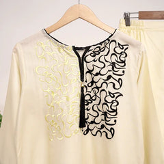 Off White Lawn 2-Piece Suit