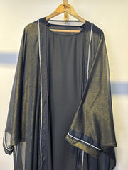 Elegant Shimmer Chiffon abaya 2pc-173