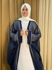 Elegant Shimmer Chiffon abaya 2pc-173