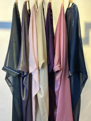 Elegant Shimmer Chiffon abaya 2pc-173