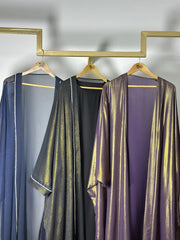 Elegant Shimmer Chiffon abaya 2pc-173