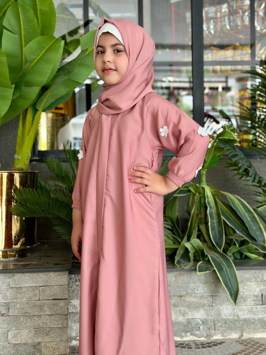 Kids Floral Abaya-192