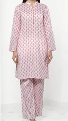 Pink Printed Lawn Coord Set