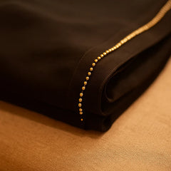 Black Plain Korean Chiffon - Chaddar