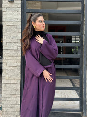 Royal Plum Embroidered Abaya.59