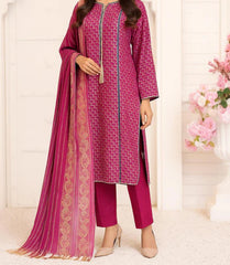 Hot Pink Lawn 3-Piece Suit