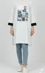 Off White Embroidered Shirt