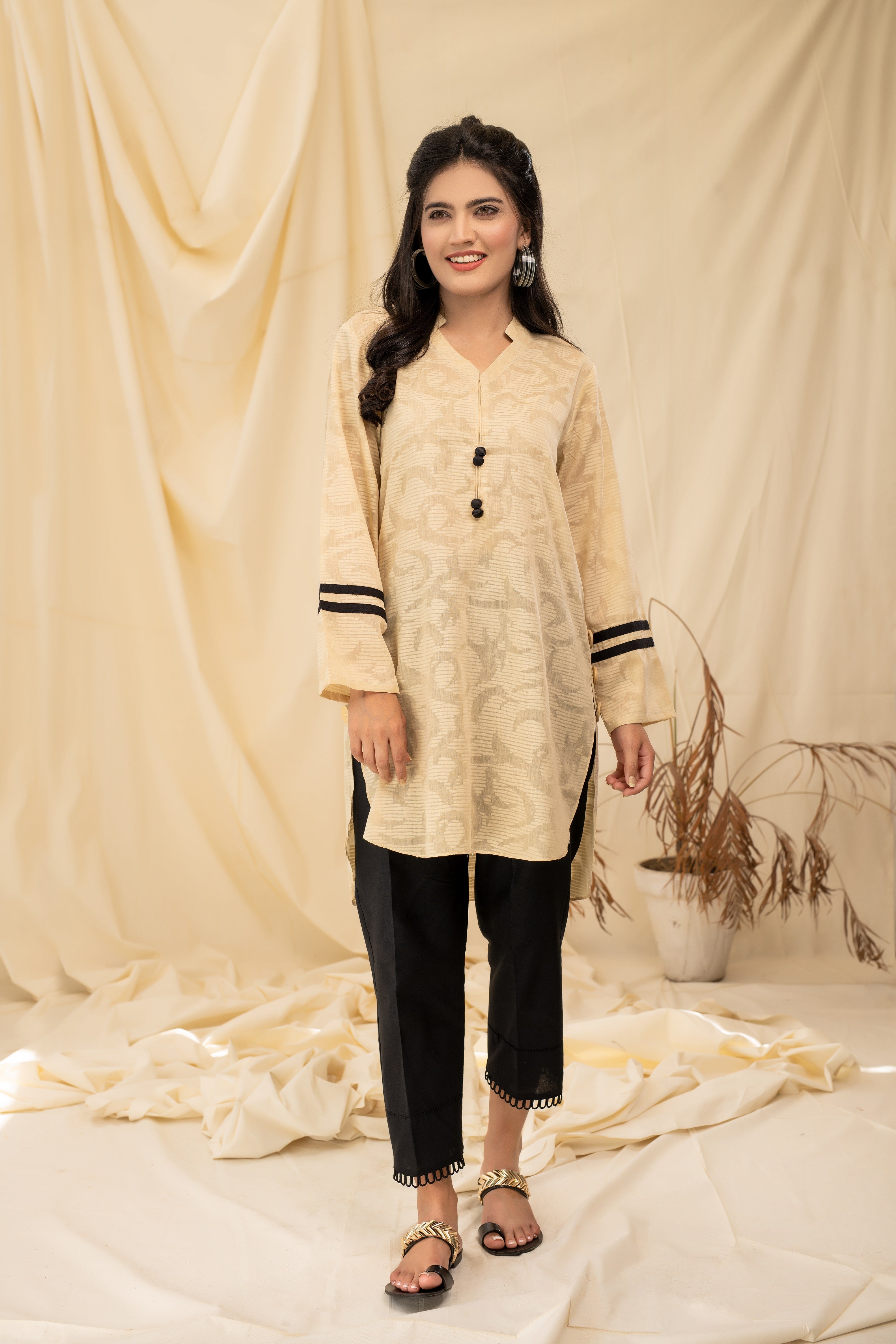 OAK BEACH - PRET KURTI - CASUAL TOP - CASUAL SHIRT - KURTI noorangi