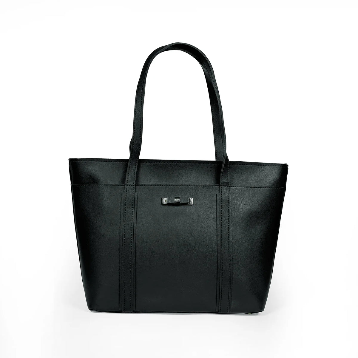 Classic Black Women’s Tote Bag – Stylish Leather-Look Handbag Main image