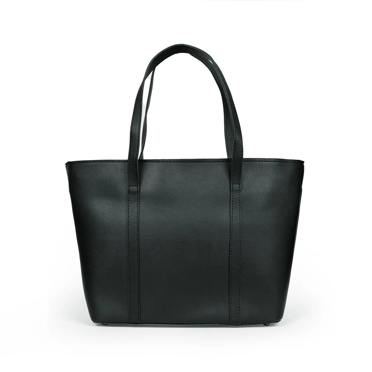 Classic Black Women’s Tote Bag – Stylish Leather-Look Handbag