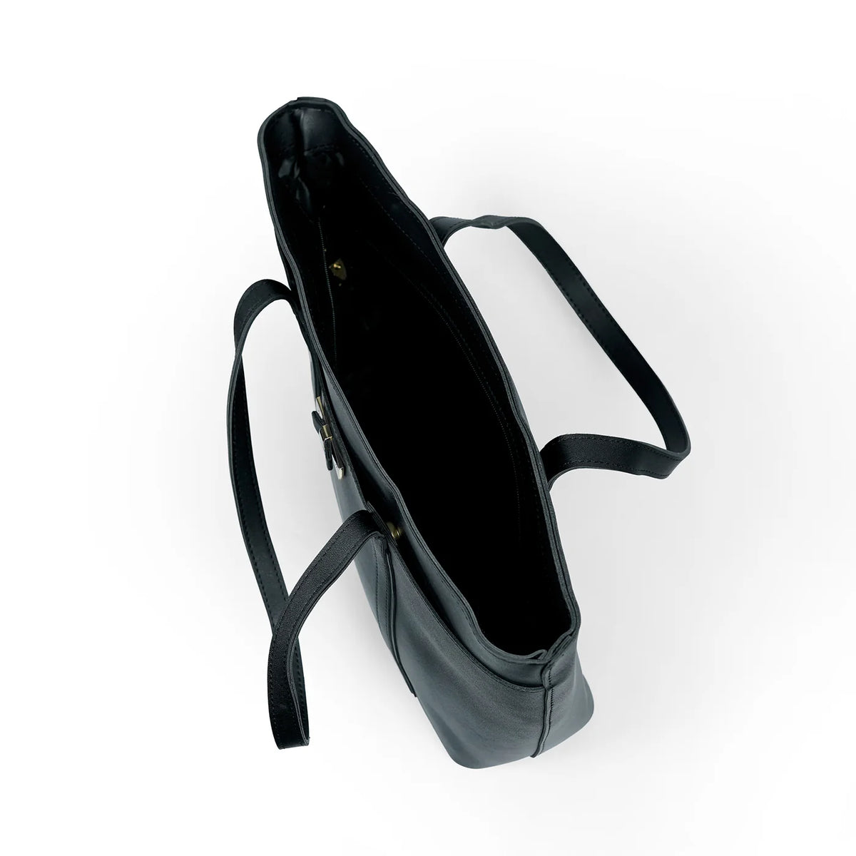 Classic Black Women’s Tote Bag – Stylish Leather-Look Handbag