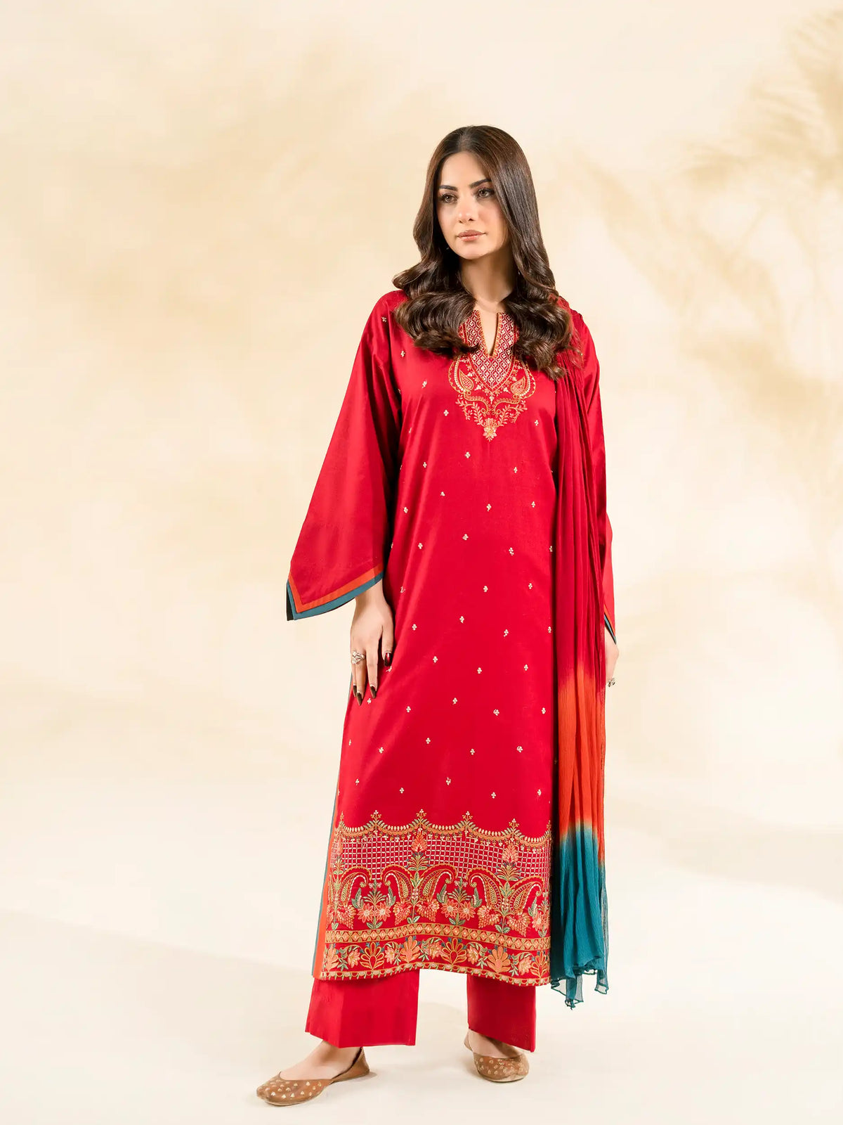 3 PIECE - EMBROIDERED LAWN SUIT