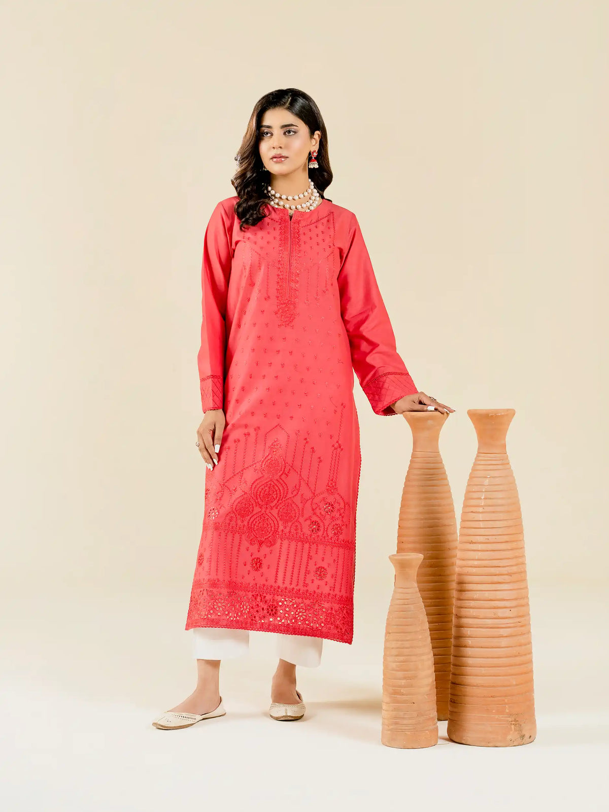 EMBROIDERED CHIKANKARI LAWN SHIRT