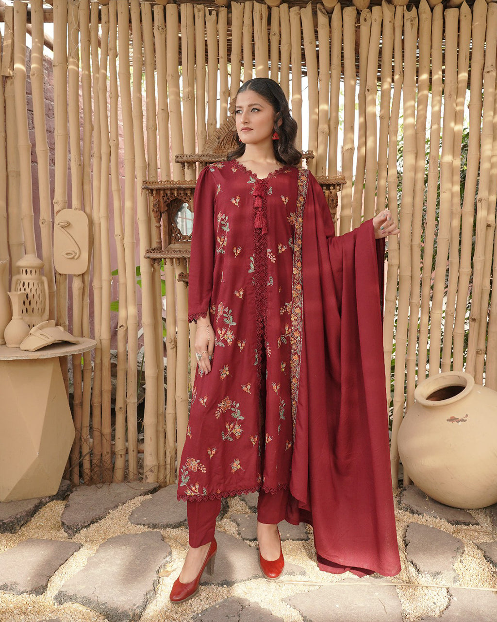 Jazzberry 3 Piece Embroidered