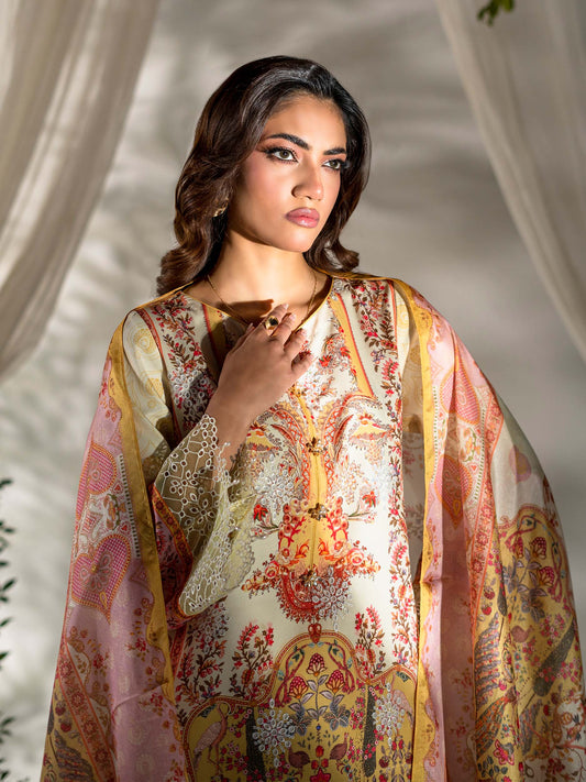 3 PIECE - EMBROIDERED LAWN SUIT
