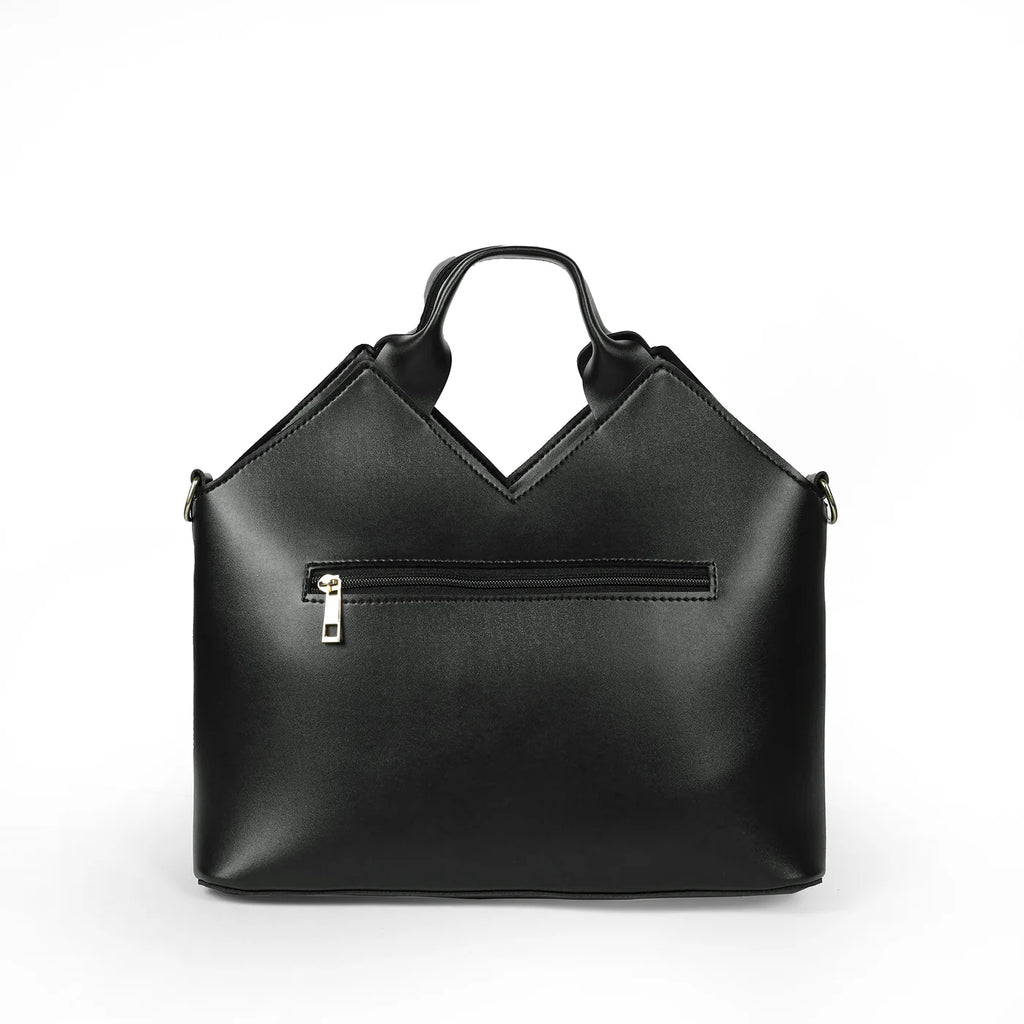 Black Designer Handbag for Women Elegant Structured Bag
