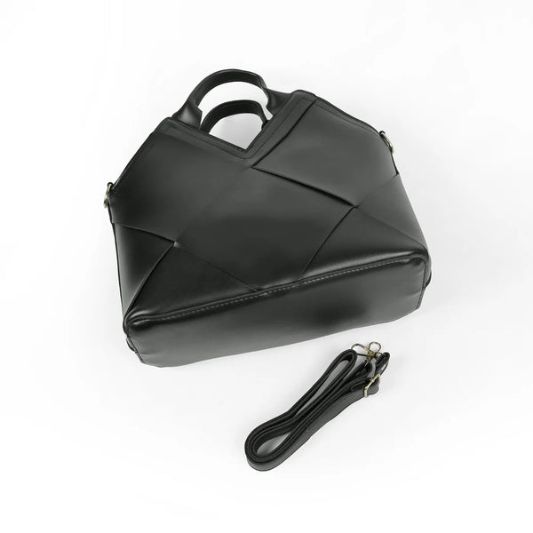 Black Designer Handbag for Women Elegant Structured Bag