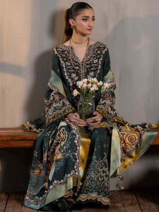 PRINTED EMBROIDERED SUIT