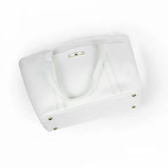 Elegant White Women’s Tote Bag – Minimal Leather-Look Handbag for Modern Style