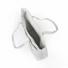 Elegant White Women’s Tote Bag – Minimal Leather-Look Handbag for Modern Style