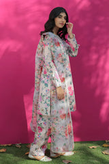 Sheeza 3Pc Printed Embroidered Winter Dress
