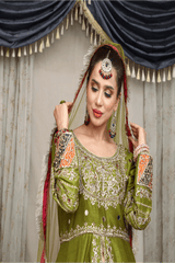 Pink & Green Lehenga