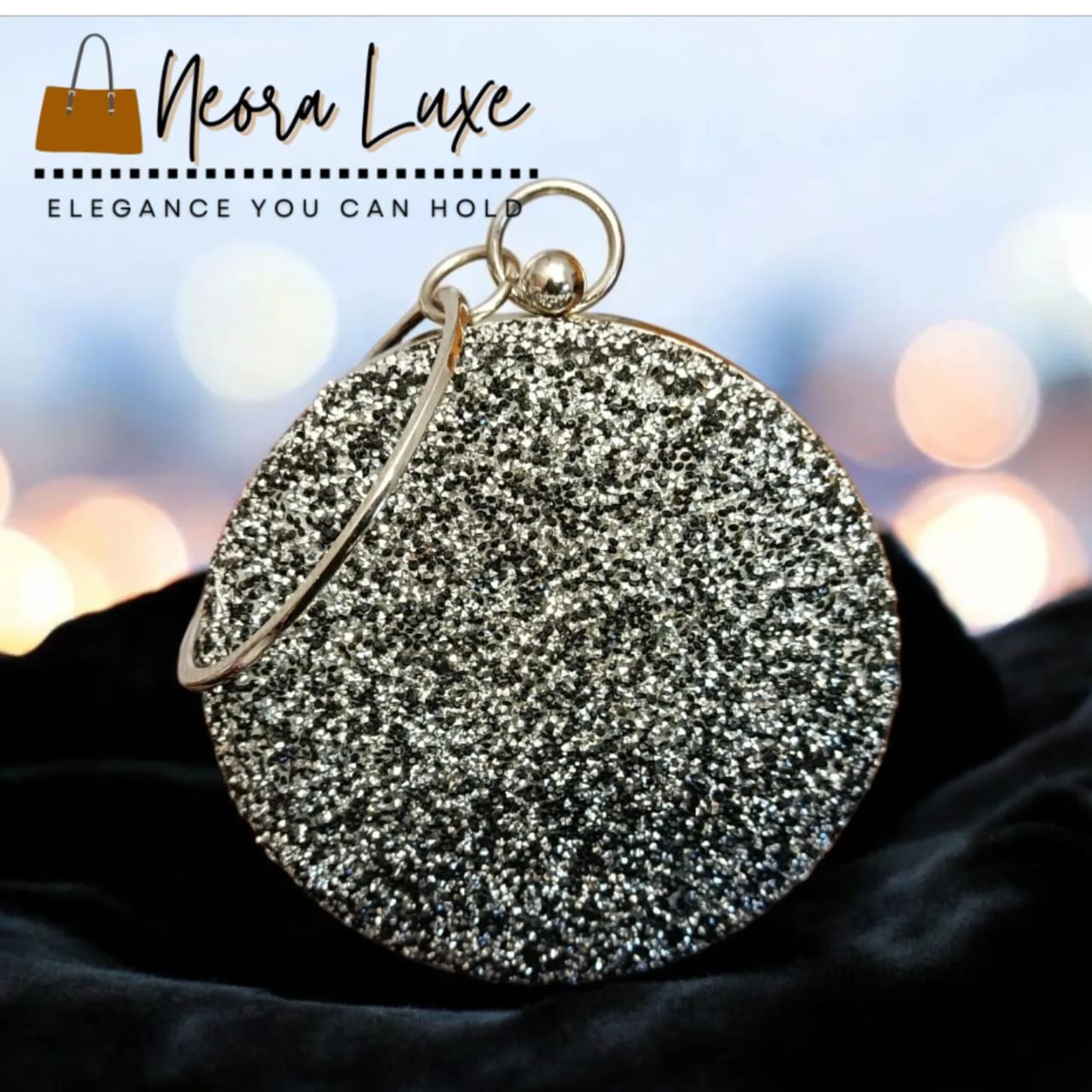 Stellar Sphere Glitter Clutch