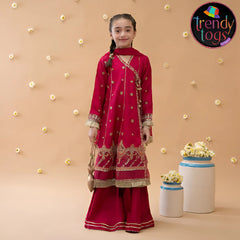 Girl's Party Wear/3 Pcs Chiffon Dress