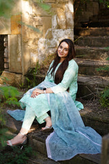 Printed Lawn 3-Piece Stitched Suit with Chiffon Dupatta