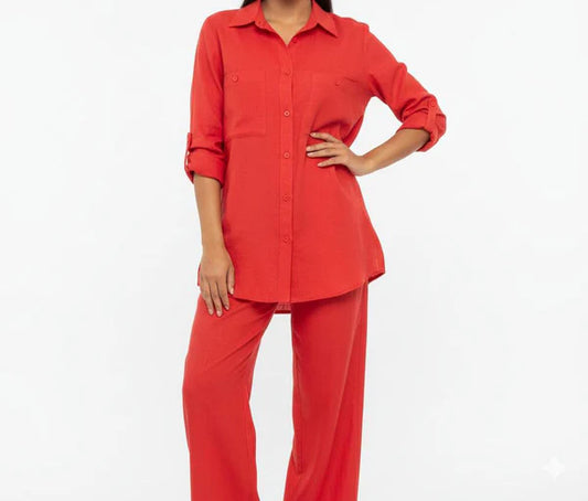 Terracotta Khadar Suit