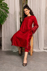 Afeefa 2Pc Embroidered Winter Dress