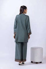 Teal Blue Embroidered 2-Piece Suit – Premium Collection by Lalazar