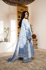 Aster | Motonone Midnight Blue 3-piece | Digitally Printed And Embroidered