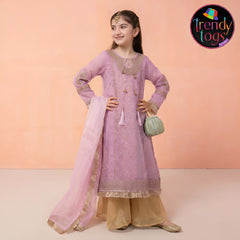 Girl's Party Wear/3 Pcs Organza Dess