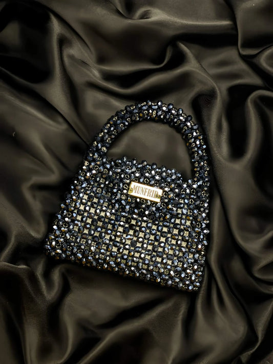 Crystal Greyish Blue Handbag Medium