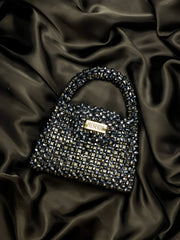 Crystal Greyish Blue Handbag Medium