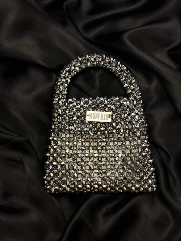 Crystal Silver Handbag Medium