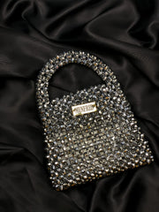 Crystal Silver Handbag Medium