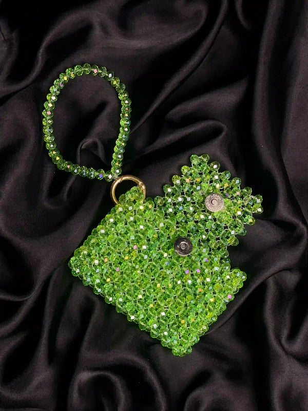 Crystal Wallet Lime Green