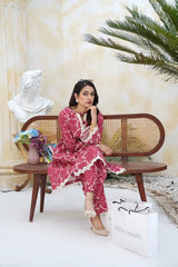 Crimson Dusk – 2 Piece Ready To Wear