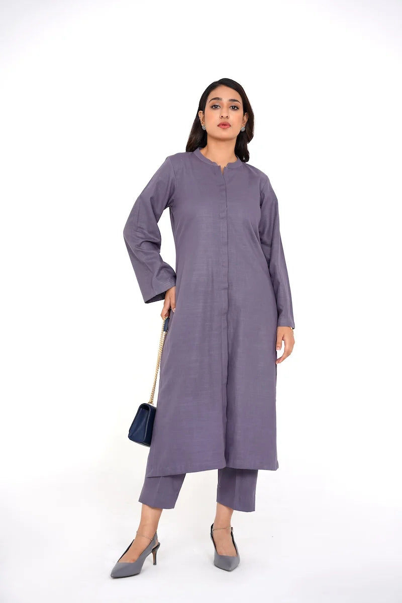 Smoky Lilac – 2 Piece Coord Ready To Wear