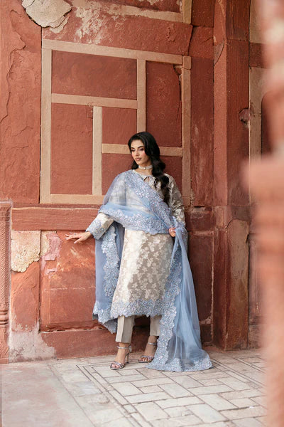 SF-262 | Jamawar Embossed Silk 3Pcs | Luxury Formal
