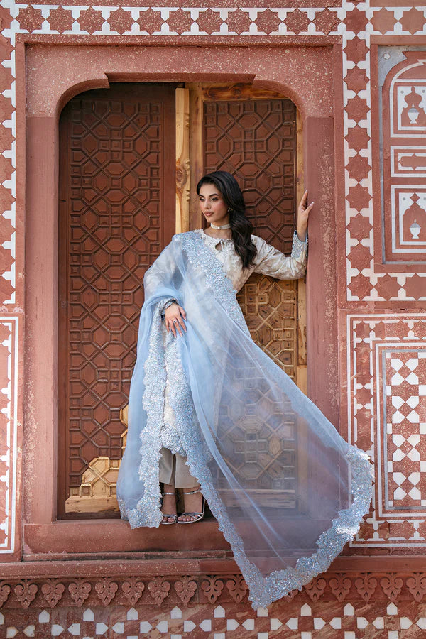 SF-262 | Jamawar Embossed Silk 3Pcs | Luxury Formal