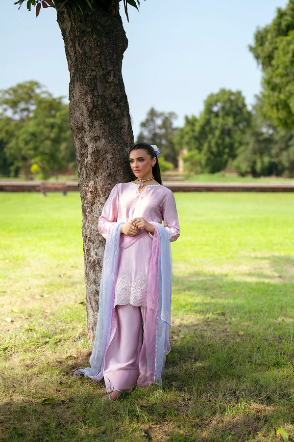 SF-255 | Embroidered Sheesha Silk 3Pcs | Luxury Formal Main image